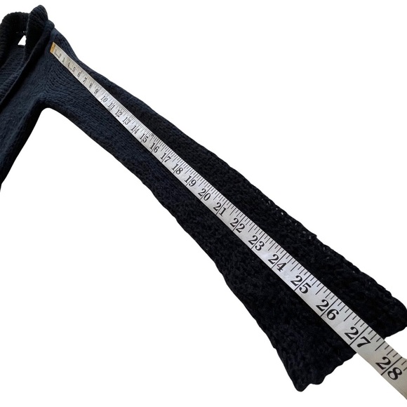 Hollister Wool Blend Knit Cardigan Open Front Open Weave Navy Blue Small S - Picture 11 of 12